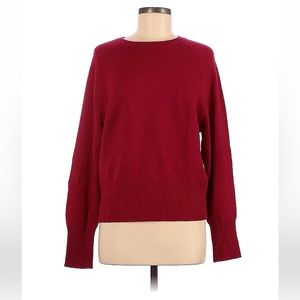 Naked Cashmere RED Sweater CASHMERE Holiday Christmas Crewneck - M